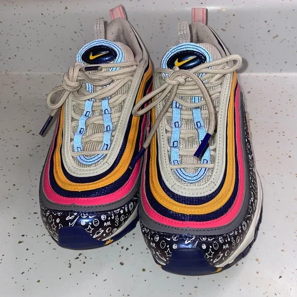 Deals Nike Orange Purple Pink Air Max 97 Nike Shoes Nike Air Max